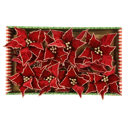Glitter Poinsettia, 9.5 Inches