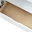 Meuble-lavabo de 30 pouces avec lavabo en céramique - espace pour les petites salles de bain. Vaste tablettes et tiroirs de rangement. Bois massif. Étagères élégantes à finition blanche et salles de bain compactes pour maximiser l'espace. Classique
