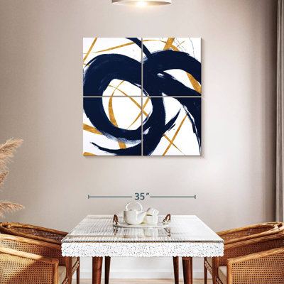 Bleu marine avec coups d'or II