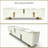 79'' Modern Beige Rectangular TV Stands with 4 Storages, Glossy Pandora Sintered Stone Table Top, Not Assembly Needed