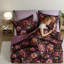 Ensembles de literie en velours luxueux, grand lit, motif floral romantique, confort toutes saisons