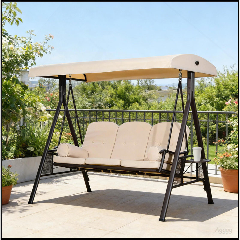3-Seat Patio Swing Chair