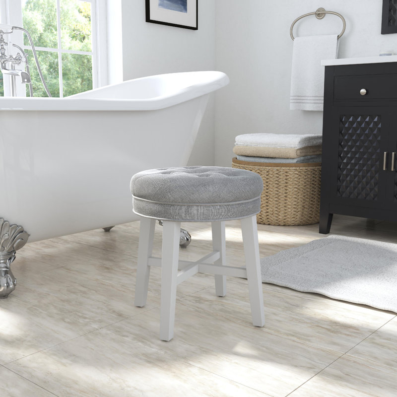 Tabouret de coiffeuse Kautz, Gris