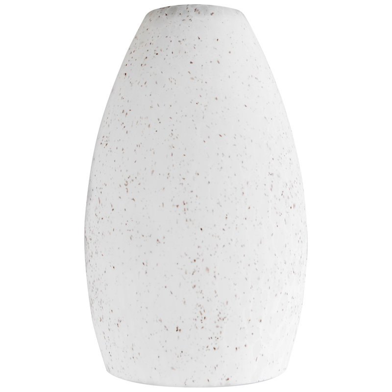 9'' H Glass Oval Pendant Shade, White Stone