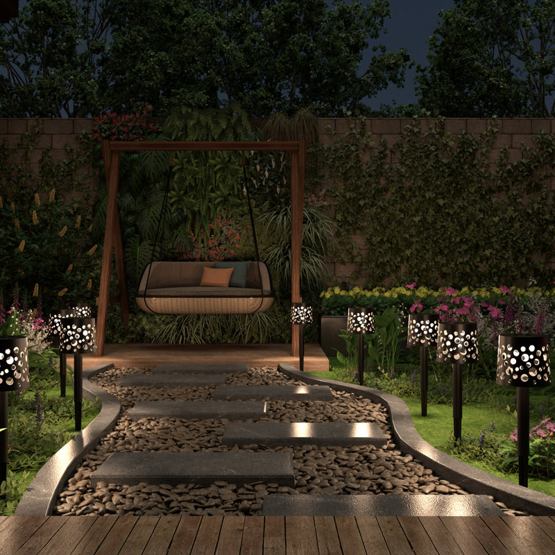 Matte Black Solar Powered Integrated LED Pathway Light Pack