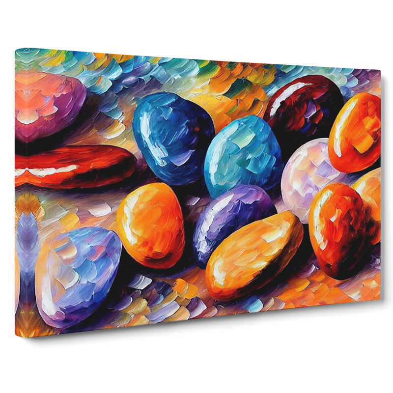 Shimmering River Pebbles Vol.5 - Wrapped Canvas, 40cm H x 60cm W x 3cm D