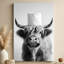 «Humble vache avec papier hygiénique» humoristique en noir et blanc