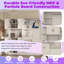 Armoire de vestibule multifonctionnelle 2-en-1 avec rangement et 4 crochets-1450152125