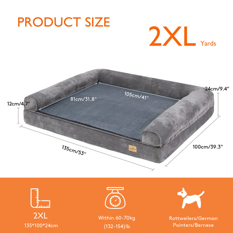 Hundebett Dog Beds Bolster Cushion, 24cm H x 135cm W x 100cm D