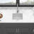 Quartz Kitchen Sink - 17.71"X15.74" White Granite Composite Undermount Kitchen Sink