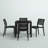 Quadis 4 - Person Patio Dining Set with Square Table-1826423181