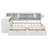 Multi-Functional L-Shaped Daybed Featuring Two Drawers, Desk and Bookshelf-1564044363