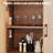 71" Tall Arched Bookcase, 5-Tier Wooden Bookshelf with Doors & Adjustable Storage Shelves-1724197543