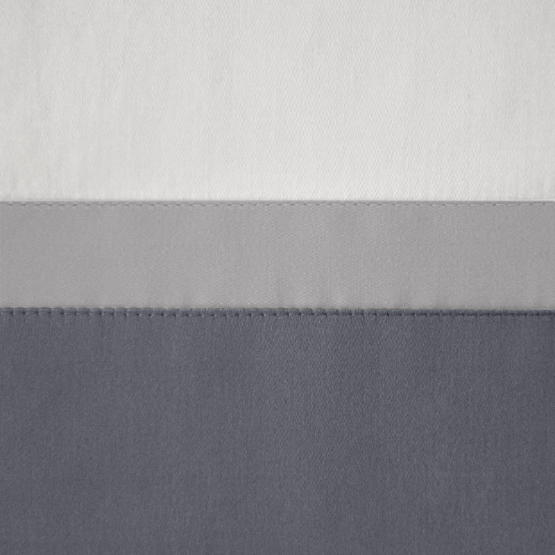 Borders Duvet Cover, King, Pebble/Chrome/Grisaglia Gray