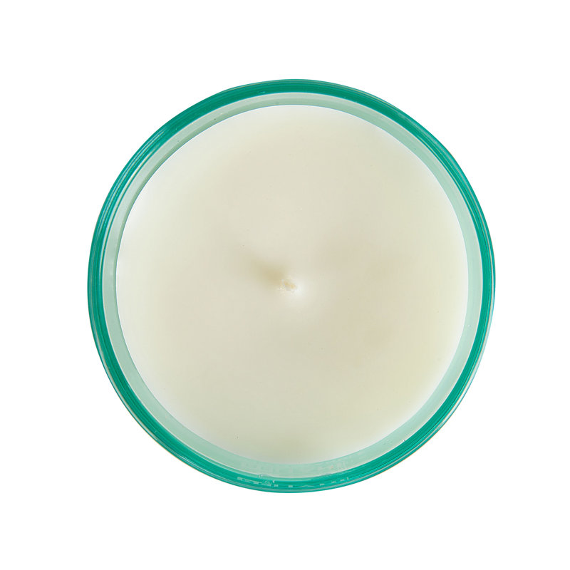 Scented Jar Candle, 7" L x 8" W, Fresh, Green/Grey/Blue