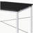 Black Chrome Writing Desk with Rolling Base
