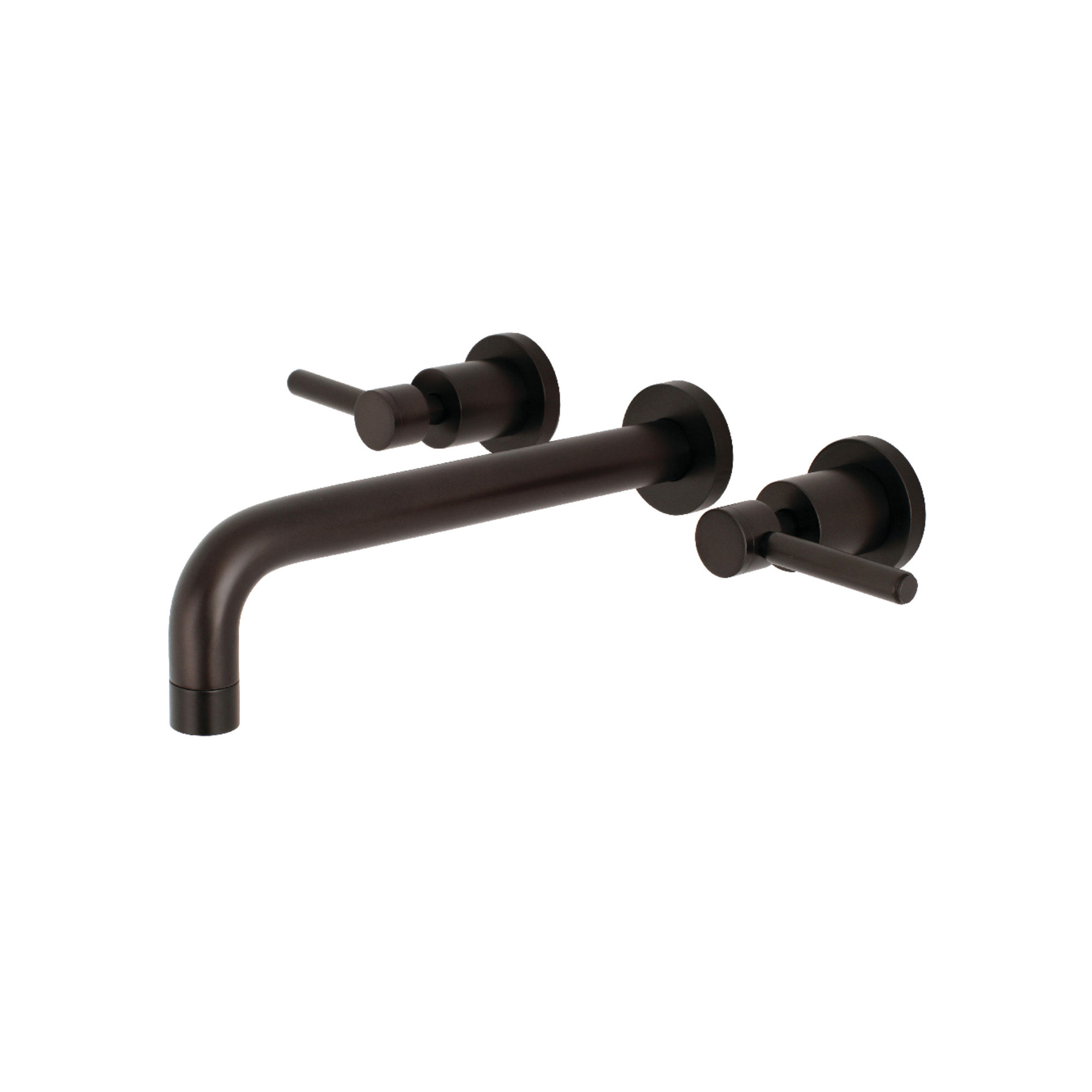 Kingston Brass Concord Two-Handle 3-Hole Wall Mount Roman Tub Faucet, Oil Rubbed Bronze