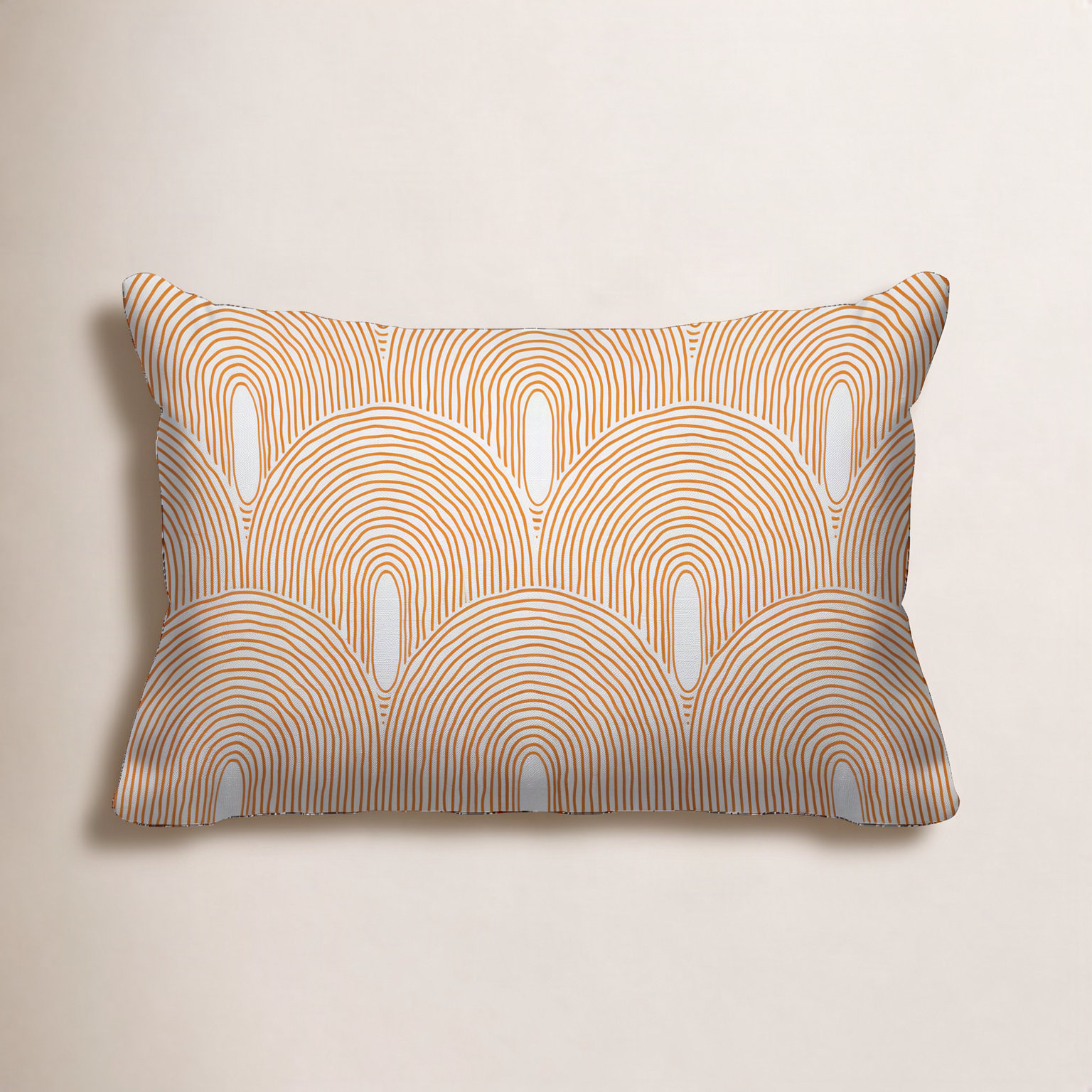 Limpo Starburst Indoor/Outdoor Throw Pillow, 18"H x 25"W, Orange, Rectangular