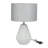 Vazquez Cement Stone Geometric Gray Table Lamp with Drum Shade