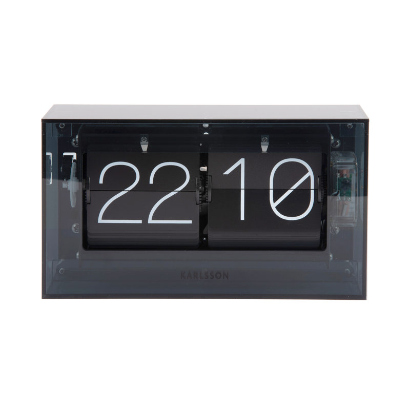 Acrylic Mechanical Tabletop Clock, Black