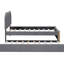Lit plateforme simple tapissier gris avec lattes en bois et lit gigogne gigogne, -, sans sommier, design-453201147-453201146