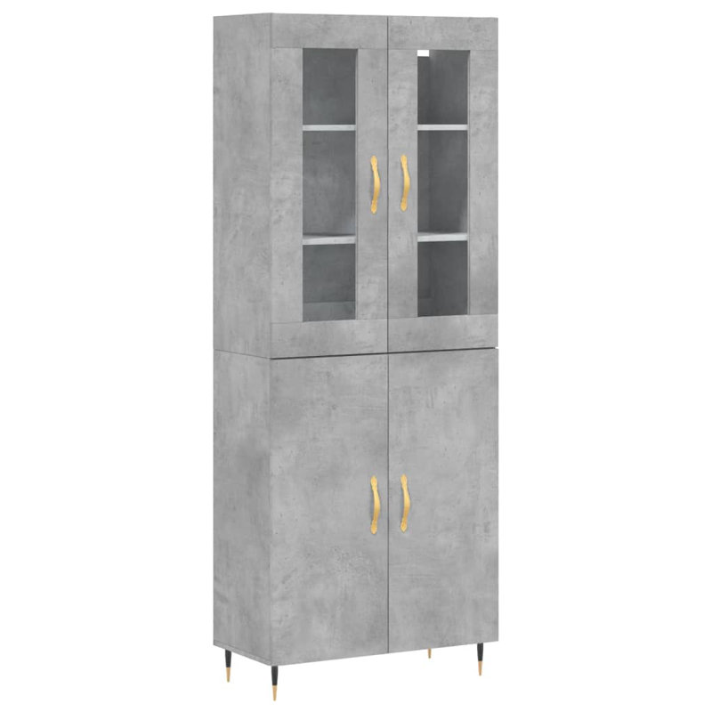 Abdirahin Display Cabinet, Concrete Grey