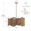 Luminaire suspendu tambour 3 lumières Boho