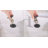 Single Hole Waterfall Spout Deck Mount Bathroom Sink Faucet With Pop Up Drain And Deck Plate-115451818