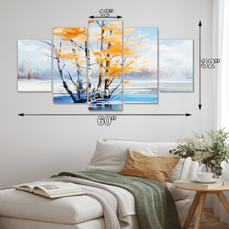 Myrte - Arbre, art mural sur toile, 5 pièces
