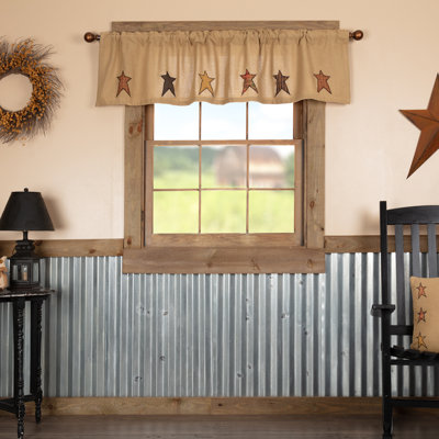 Lilian Cotton Geometric Tailored Window Valance