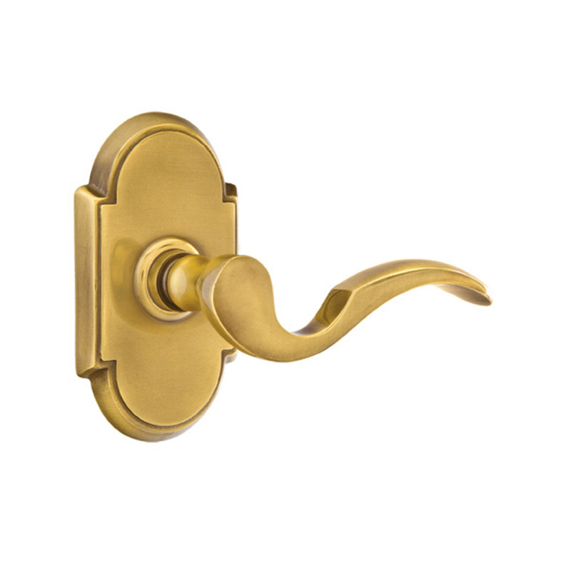 Cortina Keyed (Entry) Door Lever, Right, French Antique Brass
