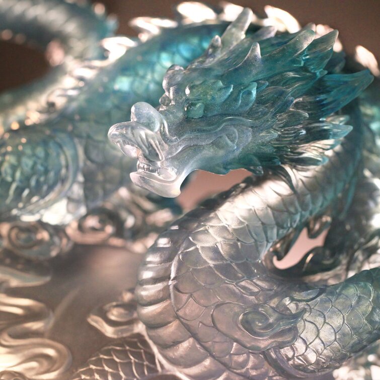 LIULI Crystal Art Crystal Dragon, Taichi, Intention - Lawrence