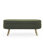 Banc de rangement repose-pieds ovale, pieds en bois d'hévéa (43,5 po x 16 po x 16 po)