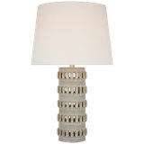Chapman & Myers Mullin 31" Table Lamp in Dusted Stone with Linen Shade