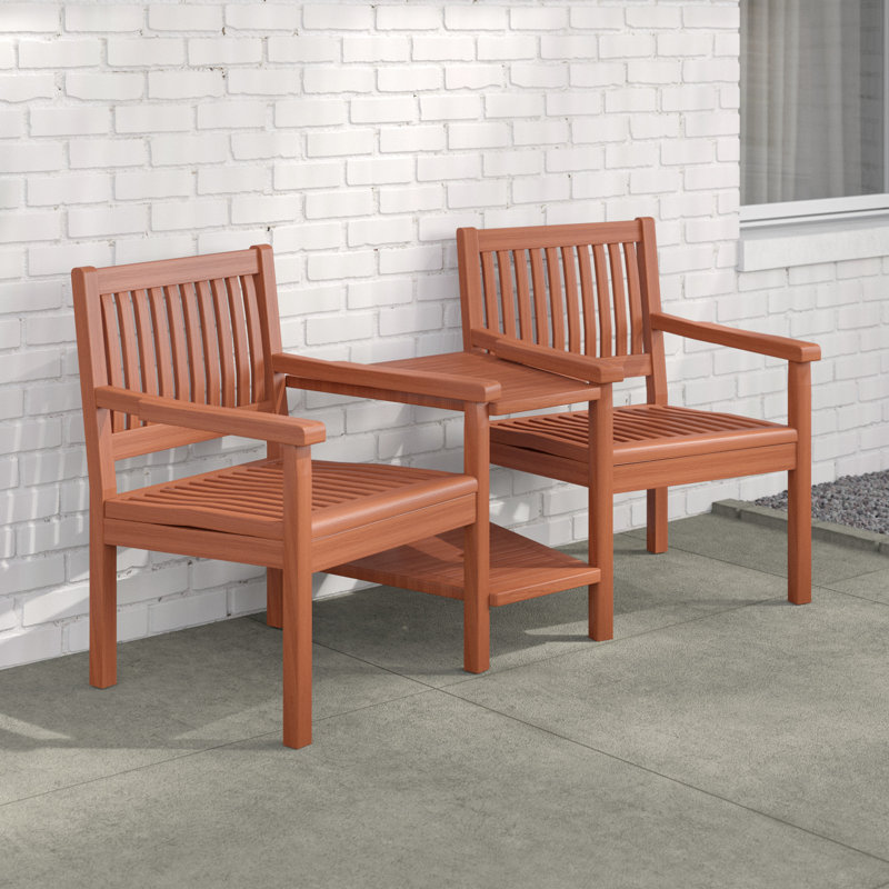  Wooden Love Seat