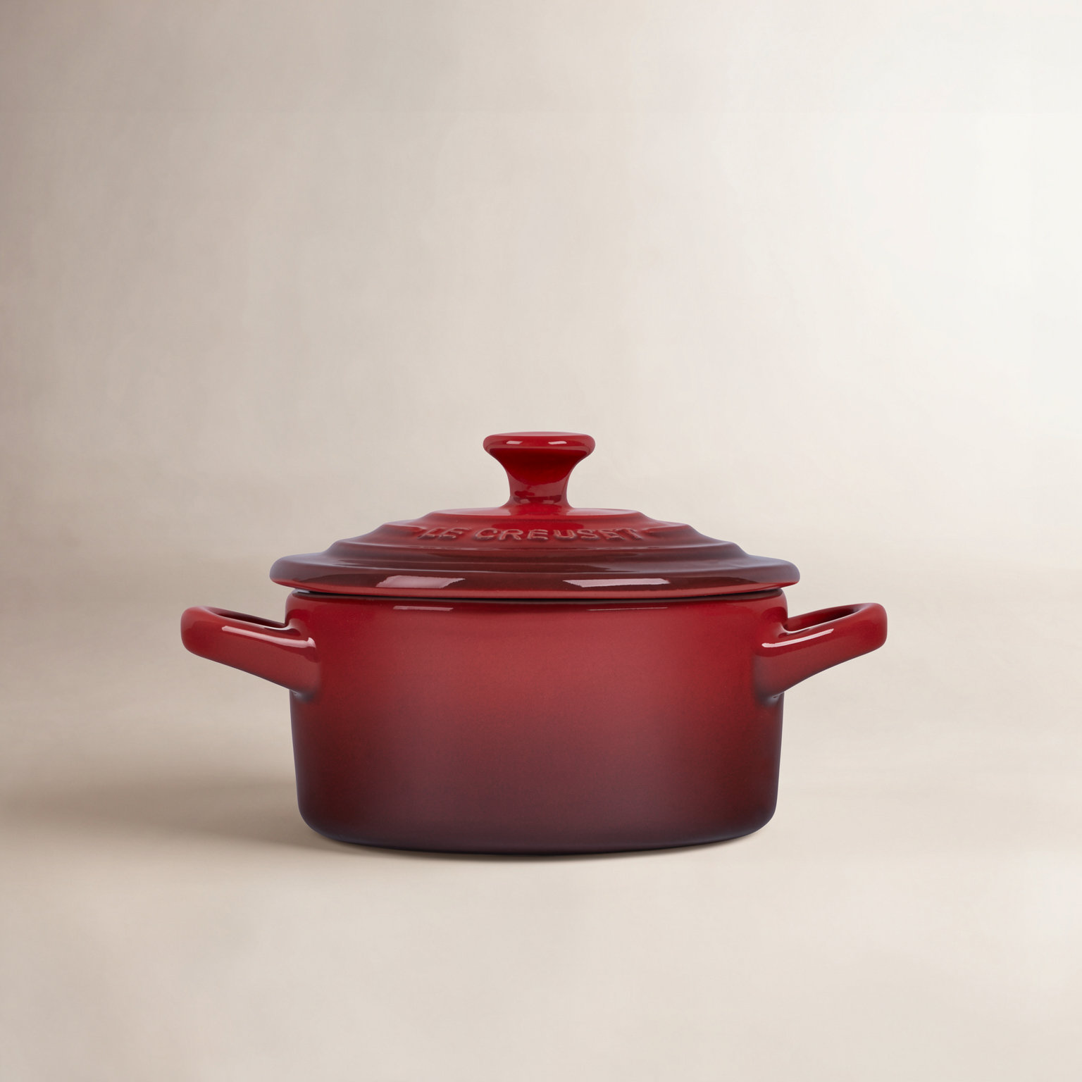 Le Creuset 8oz Mini Round Cocotte, Cerise