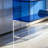 Blue Acrylic Modern Console Table-489042428