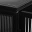 Élégante armoire murale avec trois rangements, noir, pour le salon, la salle de bain, le vestibule, deux portes et une couleur noire-756697986