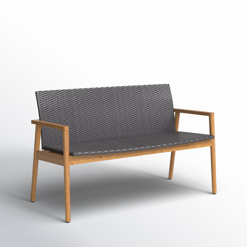 Lumina 51.25'' High-Density Polyethylene (HDPE) Wicker Outdoor Loveseat