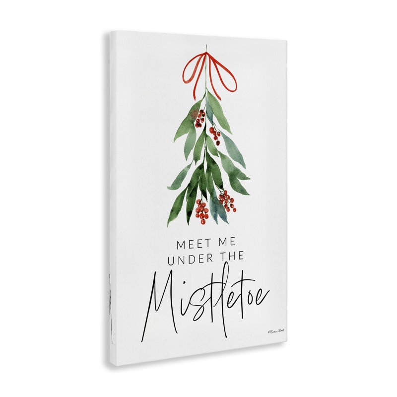 «Meet Me Under Mistletoe», art mural sur toile par Susan Ball, H 45 po x l 30 po