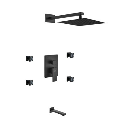 Aqua Piazza Complete Shower System with Rough in-Valve