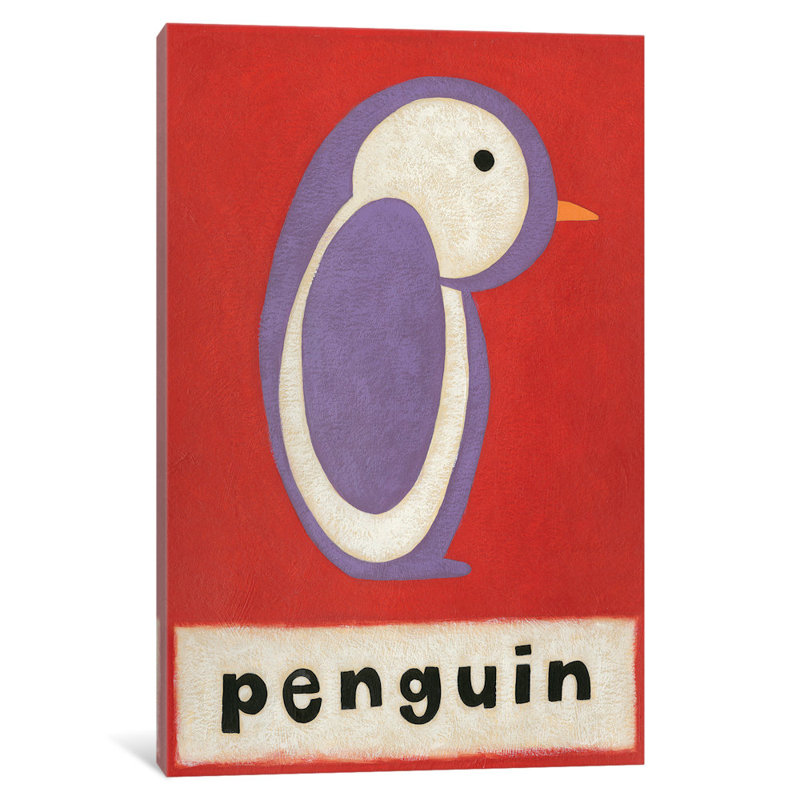 «P is for Penguin», reproduction sur toile tendue, H 18 po x l 12 po x P 1,5 po, Toile tendue, Pas de tapis