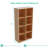 8-Cube Storage Shelf Bookcase - Wooden 4-Tier Open Bookshelf for Home Office Display Cabinet Oak-662594648-662594647
