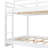 Queen White Bunk Bed, Pine And Framework, Features, No Box Spring Required, Quick Setup Bed With , Features Included, Needed,