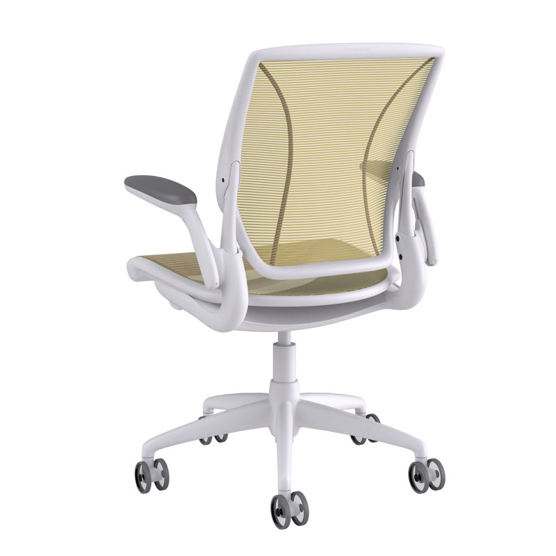 World Mesh Task Chair, Citron, Adjustable, White