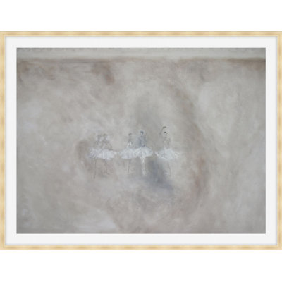Ballerinas In A Cloud 1 Framed Drawing Print