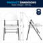 Chaise pliante en plastique avec cadre gris anthracite Ivadelle-1424537843