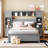 Ethil 4 Drawers Bookcase Platform Bed-1035593825-1047717054