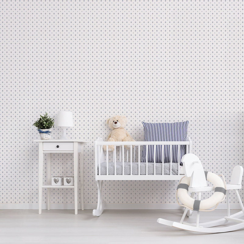 Farris 10m x 53cm Matte Wallpaper Roll, Blue/White