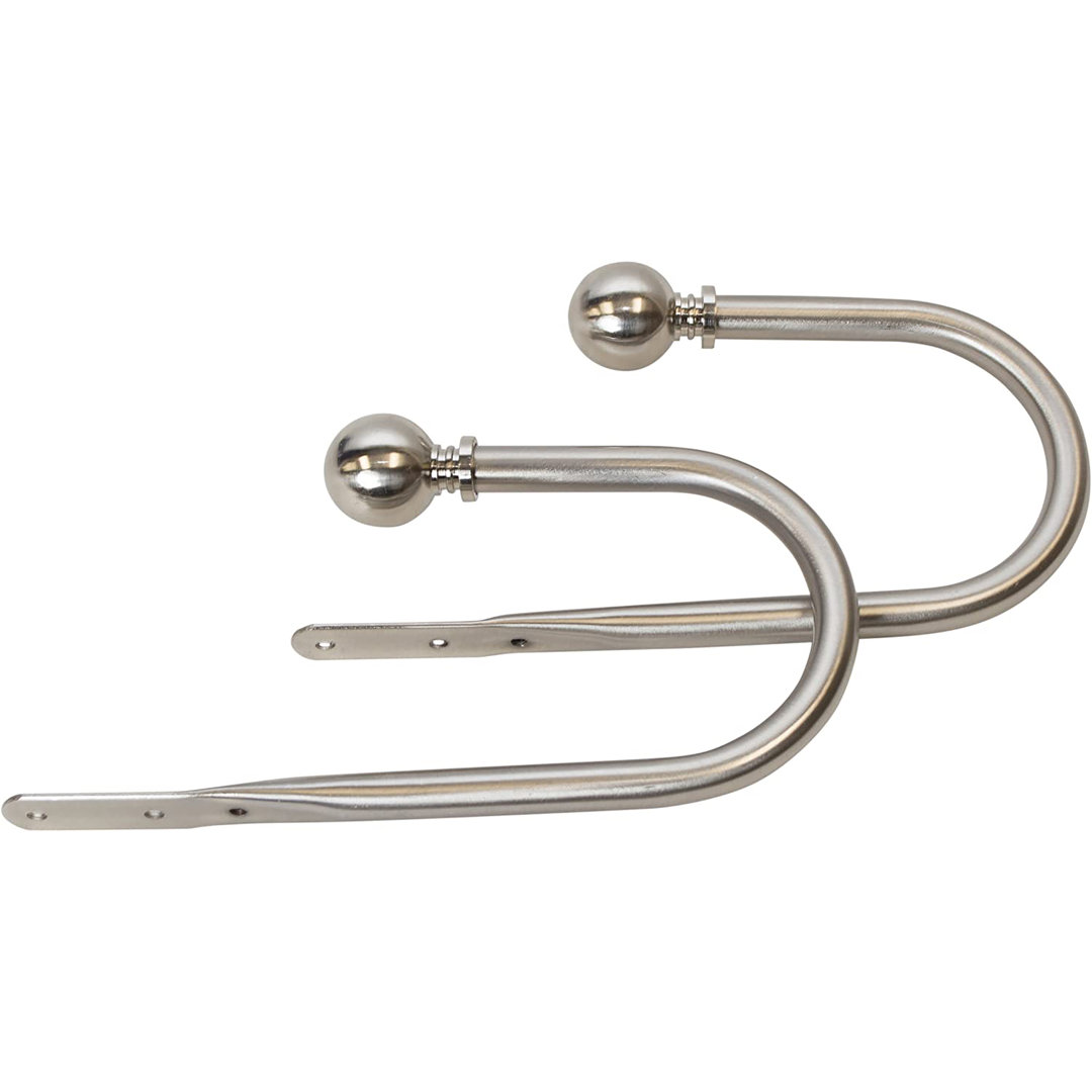 Meriville Decorative Ball End Window Curtain Holdbacks for Draperies (Set of 2) Meriville 